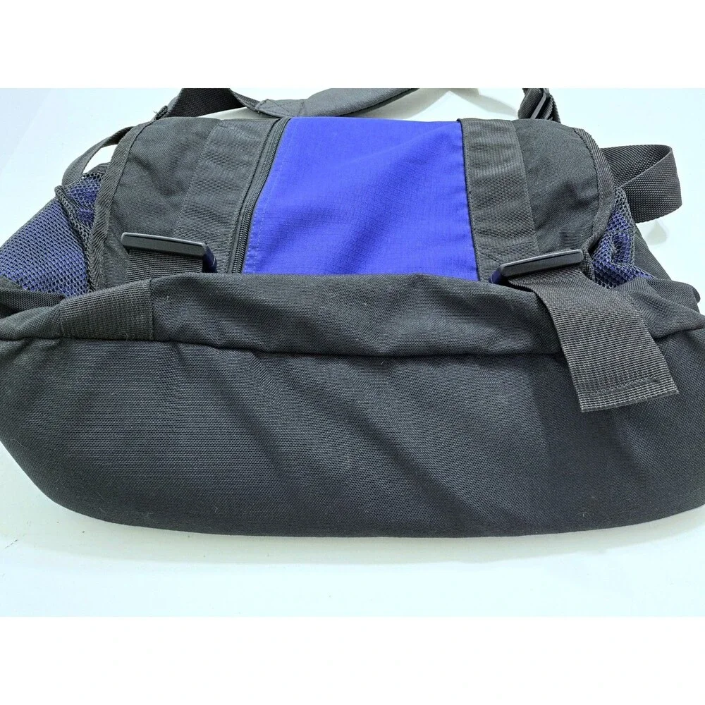 LL Bean Big Briefcase Messenger Bag Laptop Crossbody Black Blue Travel OFM42
